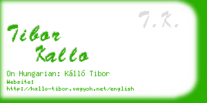 tibor kallo business card