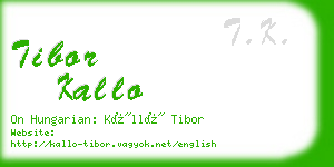 tibor kallo business card